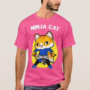 T-shirt Drôle Ninja Chat Chats Lover Cadeau
