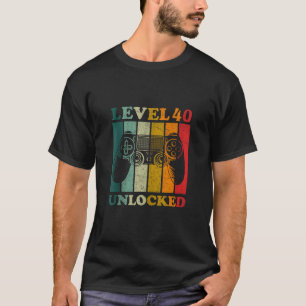 T-shirt Drôle niveau 40 Cadeaux déverrouillés Hommes Anniv