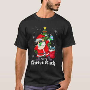 T-shirt Drôle Noël 2020 Père Noël Dabbing porter le masque