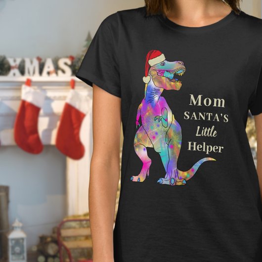 T-shirt Drôle Noël Dinosaur Maman Citation