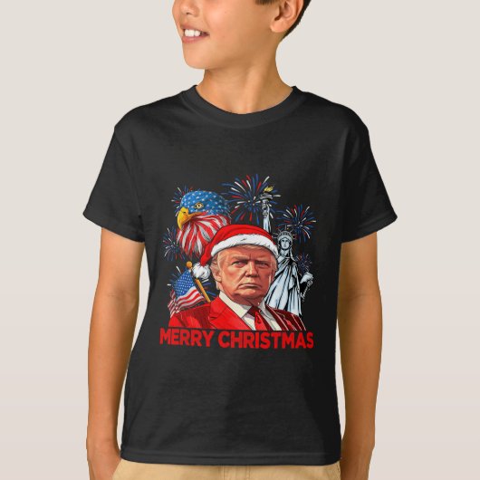 T-shirt Drôle Noël Donald Trump Joyeux Noël Funny 4e (Devant)