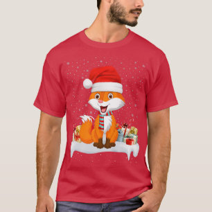 T-shirt Drôle Noël Éclairage Rindeer Santa Chapeau Pour No