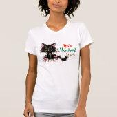 T-shirt Drôle Noël Grumpy Chat Bah Humbug (Devant)
