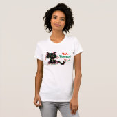 T-shirt Drôle Noël Grumpy Chat Bah Humbug (Devant entier)