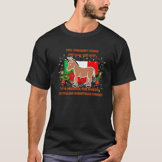 T-shirt Drôle Noël italien Donkey Dominick (Devant)