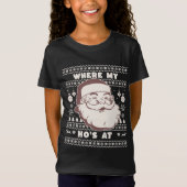 T-Shirt Drôle Noël mignon Père Noël Ho Ho Design Ug (Devant)