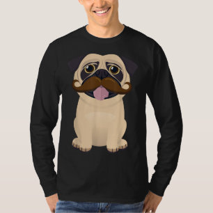 T-shirt Drôle Noël Noël Noël Carlin Chien Mustache Costume