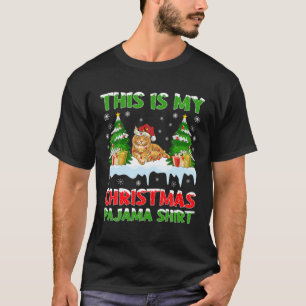 T-shirt Drôle Noël Père Noël C'Est Mon Maine Coon Noë