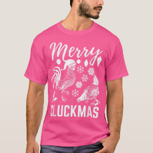 T-shirt Drôle Noël Poulet Joyeux Cluckmas Vintage Ret