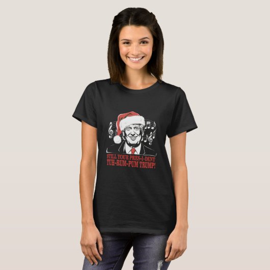 T-shirt Drôle Noël Président Trump Pyjamas Vilains Noël (Devant entier)