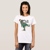 T-shirt Drôle Noël Rex Les Halls T-rex (Devant entier)