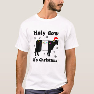 T-shirt Drôle Noël Vache Beltie Beltie Galloway Cadeau