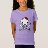 Drôle Noir Blanc Jolly Kitty Pirate Os crâne