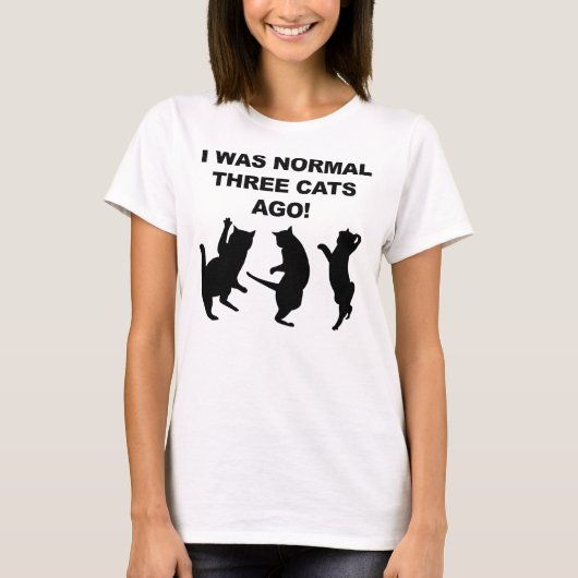 T-shirt drôle Normal Trois Chats Avant (Devant)