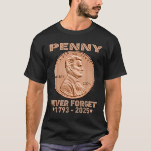 T-shirt Drôle N'Oubliez Jamais Penny Coin 1 Cent Retro 202