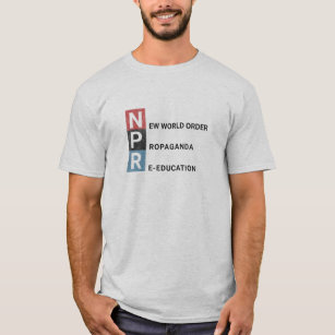 T-shirt Drôle NPR parodique en détresse