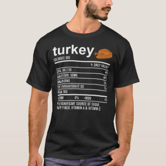 T-shirt Drôle Nutrition Fact Vêtements Alimentaires Foodie