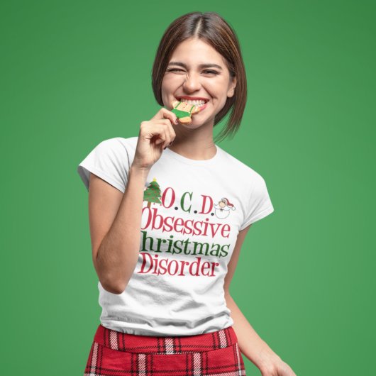 T-shirt Drôle Obsession de Noël mignonne Fête des Femmes