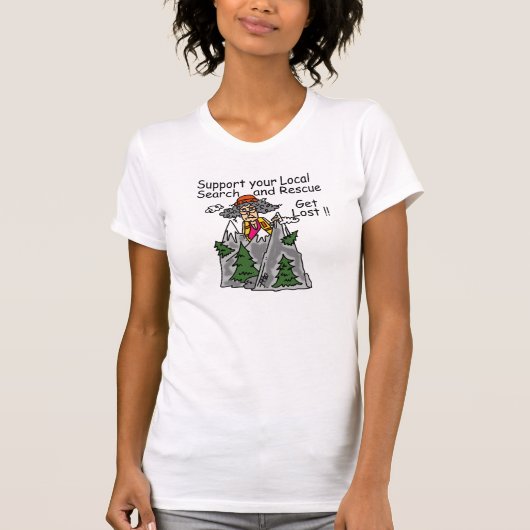 T-shirt Drôle obtenez perdu (Devant)