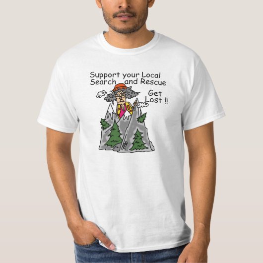 T-shirt Drôle obtenez perdu (Devant)