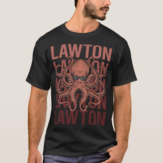 T-shirt Drôle Octopus Lawton (Devant)