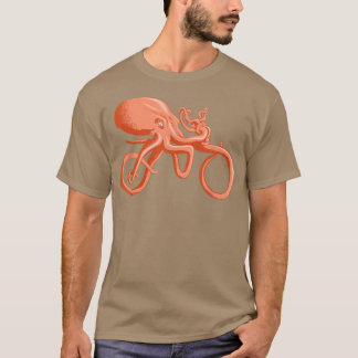 T-shirt Drôle Octopus Ridge Vélo Rider Octo Motorc