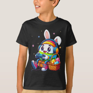 T-shirt Drôle Oeuf de Pâques Jouer Jeu Vidéo Pour Les Garç