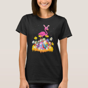T-shirt Drôle OEuf de Pâques mignon Flamant rose Oiseau de