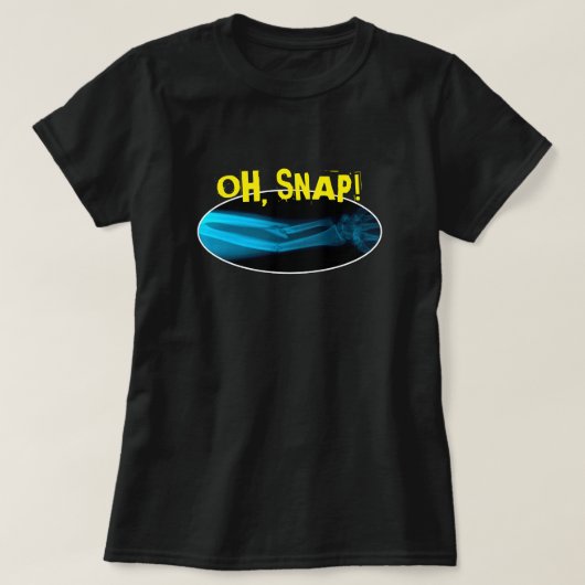 T-shirt Drôle "Oh Snap" Bras brisé Xray (Design devant)