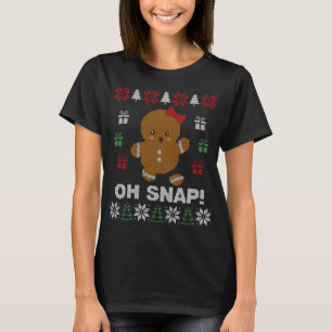 T-shirt Drôle Oh Snap ! Gingerbread Cookie Sweaters laides