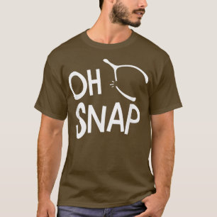 T-shirt Drôle Oh Snap Thanksgiving Turkey mignon Wishbone