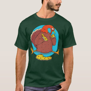 T-shirt Drôle oiseau dinde animal pizza cadeau de nourritu