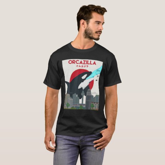 T-shirt Drôle Orcazilla Killer Whale Cadeau Pour Les Amate (Devant entier)