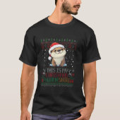 T-shirt Drôle Otter Ugly Xmas PJ Femmes C'Est Ma Noël (Devant)