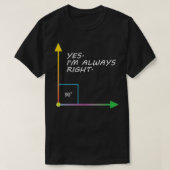 T-shirt Drôle Oui Ix27m toujours droit enseignant math cad (Design devant)