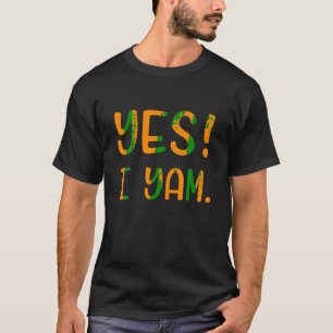 T-shirt Drôle oui je yam patate douce correspondant à l'ac
