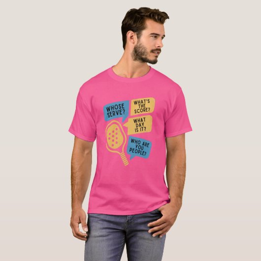 T-shirt Drôle Paddleball Dont Serve Ligue Questions Choisi (Devant entier)