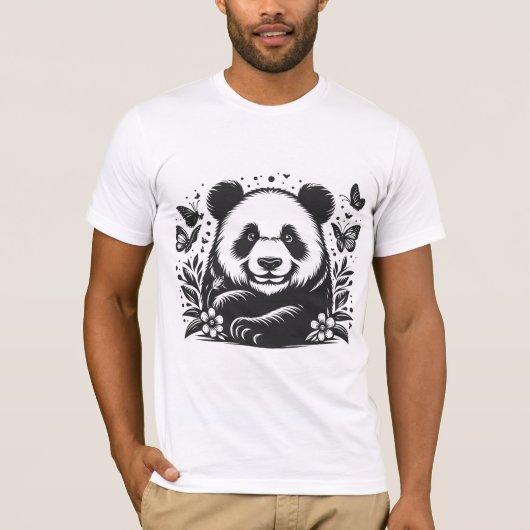 T-shirt Drôle Panda (Devant)