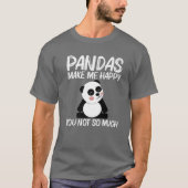 T-shirt Drôle Panda Design Pour Hommes Femmes Ours Blanc N (Devant)