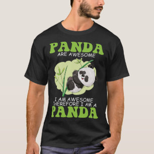 T-shirt Drôle Panda dit mignonne Je suis un enfant Panda H