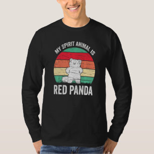 T-shirt Drôle Panda Rouge Trending Mon Esprit Animal Est R
