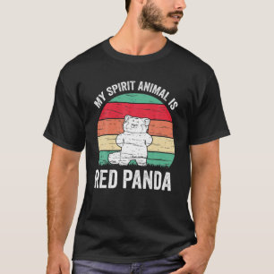 T-shirt Drôle Panda Rouge Trending Mon Esprit Animal Est R