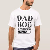 T-shirt Drôle Papa Bod En Cours | Black Loading Papa (Devant)