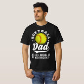 T-shirt Drôle papa de softball (Devant entier)