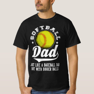 T-shirt Drôle papa de softball