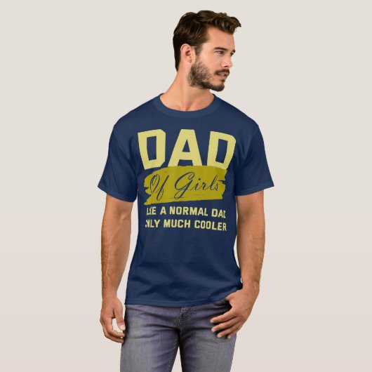 T-shirt Drôle Papa Des Filles Père Glacière Filles Amour (Devant entier)