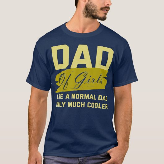 T-shirt Drôle Papa Des Filles Père Glacière Filles Amour (Devant)