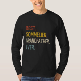 T-shirt Drôle Papa Meilleur Sommelier Grand-père Jamais Ch
