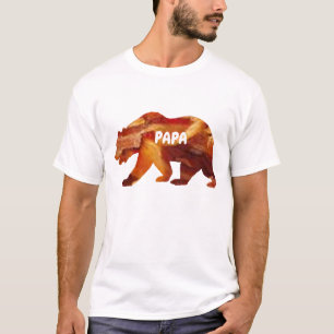 T-shirt drôle papa ours drôle bière lard design chemise