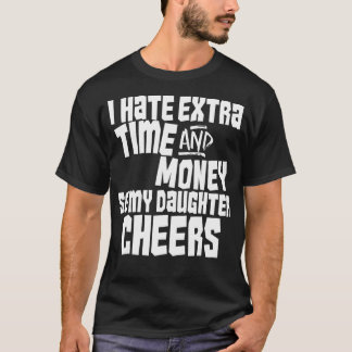 T-shirt Drôle papa Parent de Pom-pom girl Cheer Team Cadea